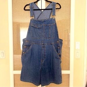 Old Navy Y2K Vintage Denim Overalls Shortalls XL EUC